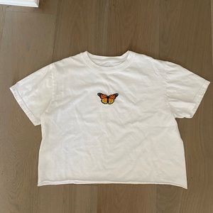 Brandy Melville Butterfly Crop Top